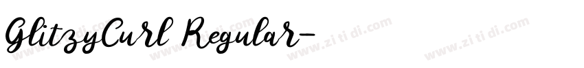 GlitzyCurl Regular字体转换